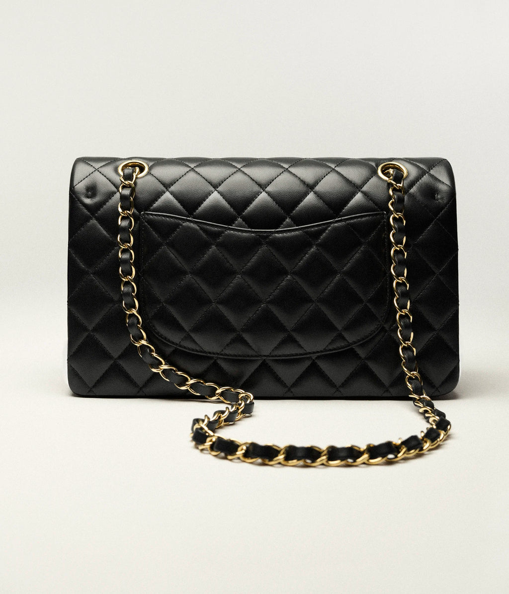 Chanel Classic Handbag
 
Grained Calfskin & Gold-Tone Metal 
Black